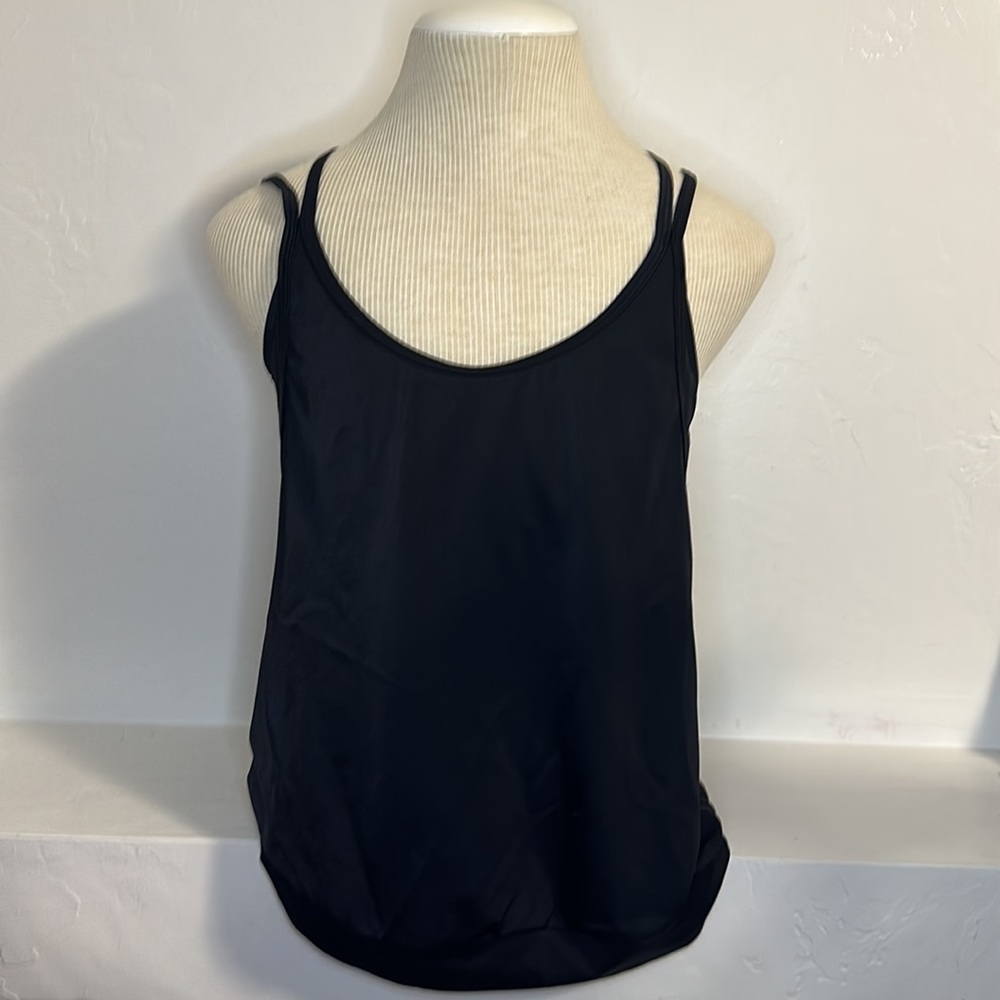 Athleta black tank with built in bra 34B/C